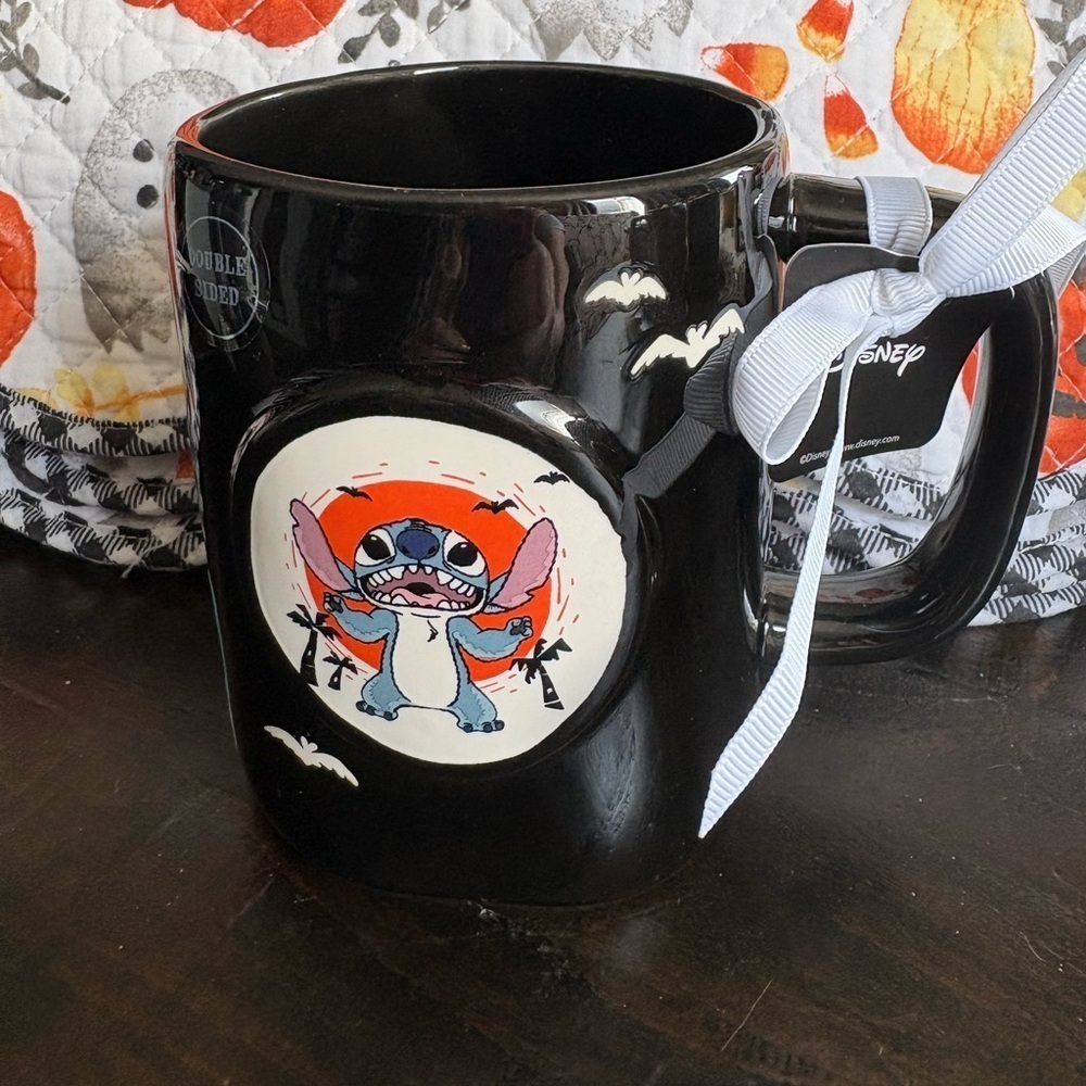 Disney Black and Orange Stitch Mug